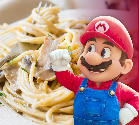 mario and spaghetti