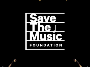 Young Lions Social card with Save the Music foundation logo 