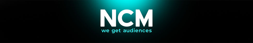 NCM Logo with a Cyan spotlight