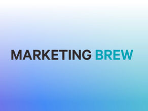 Marketing Brew logo on a gradient background